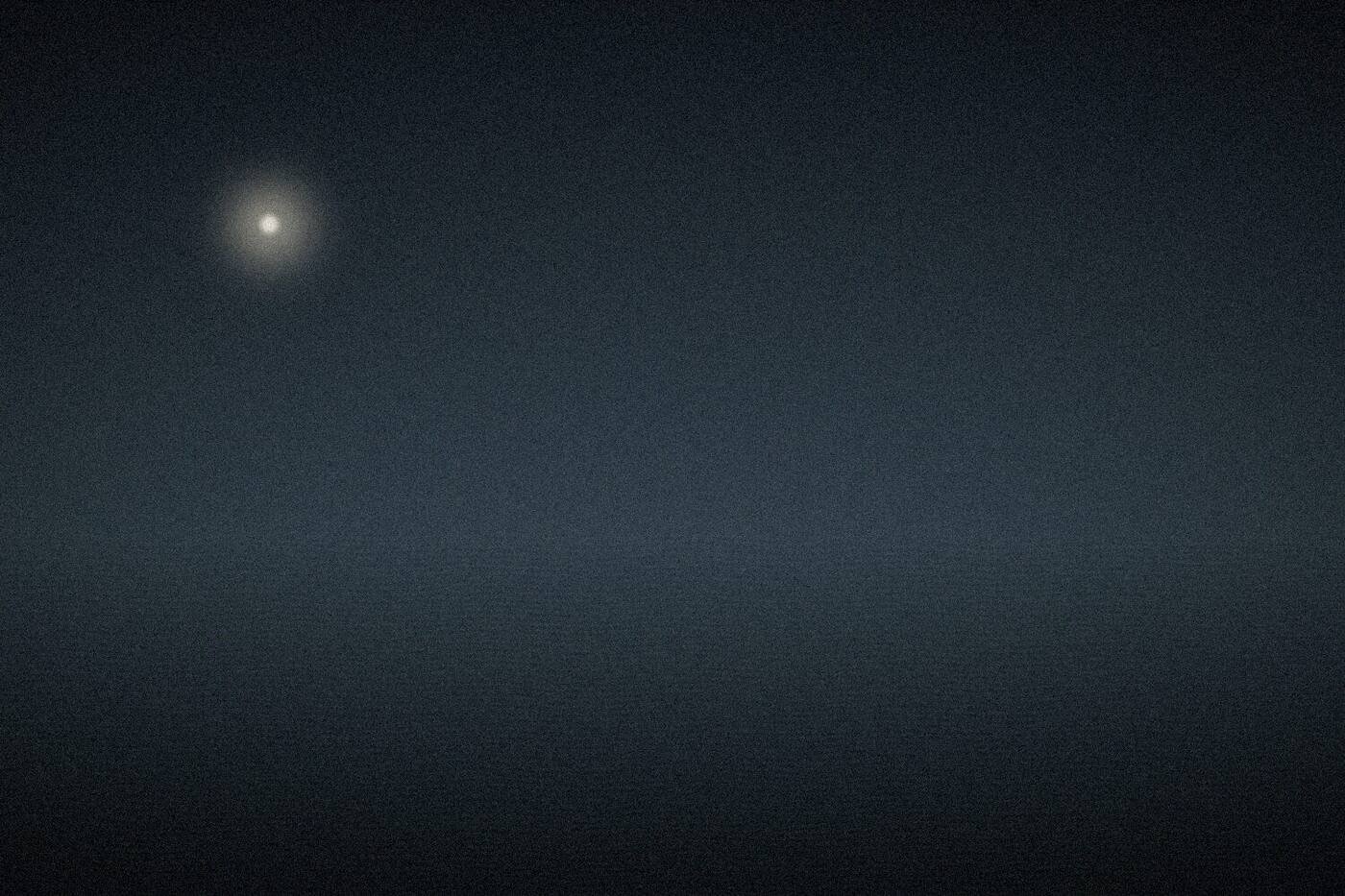 The night ferry, one light on